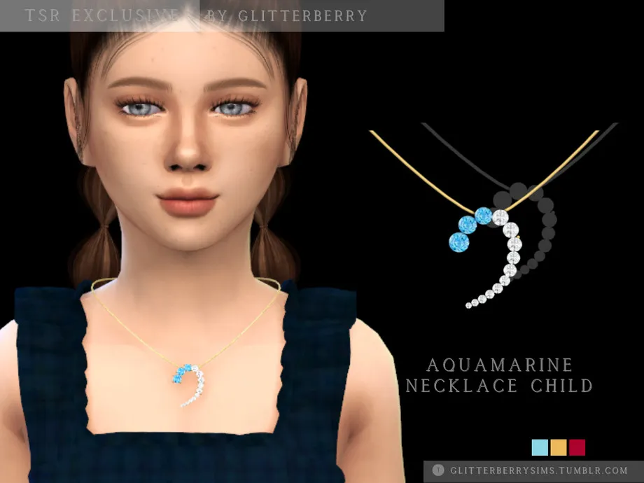 Aquamarine Necklace- Child Version