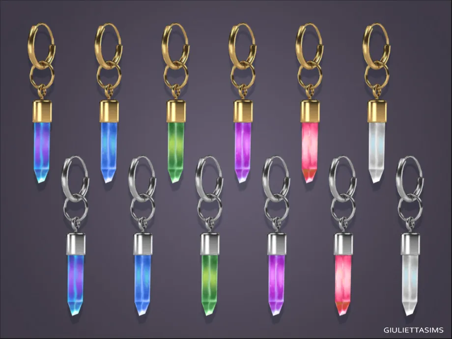 Crystal Pendant Earrings For Kids