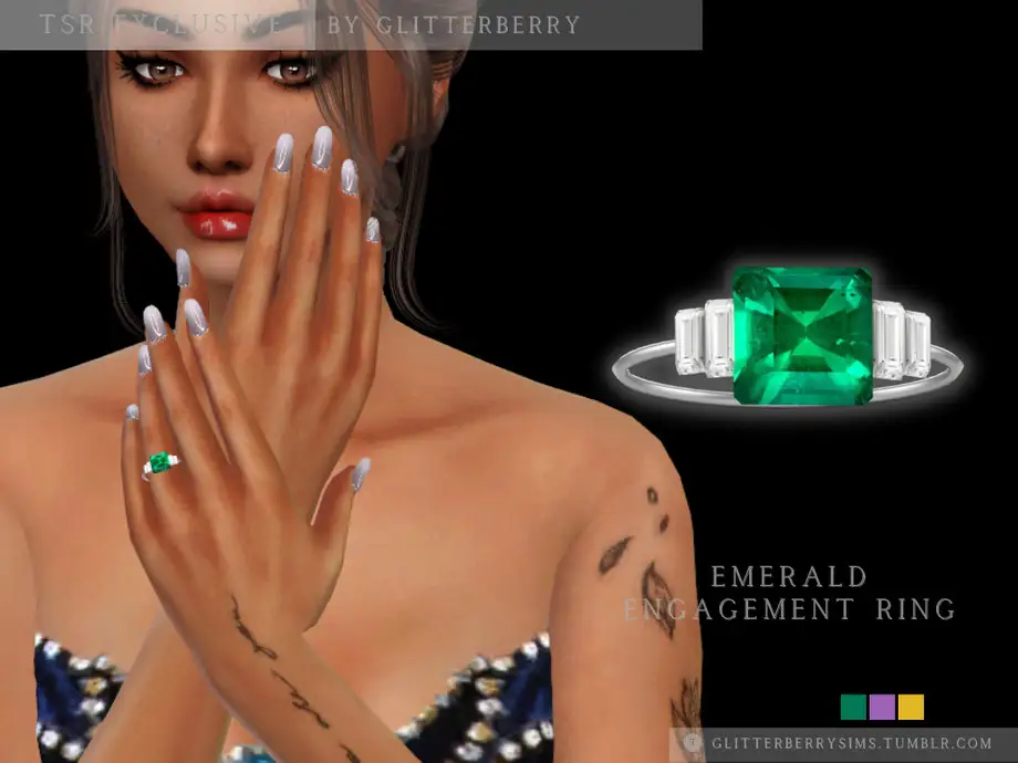 Emerald Engagement Ring