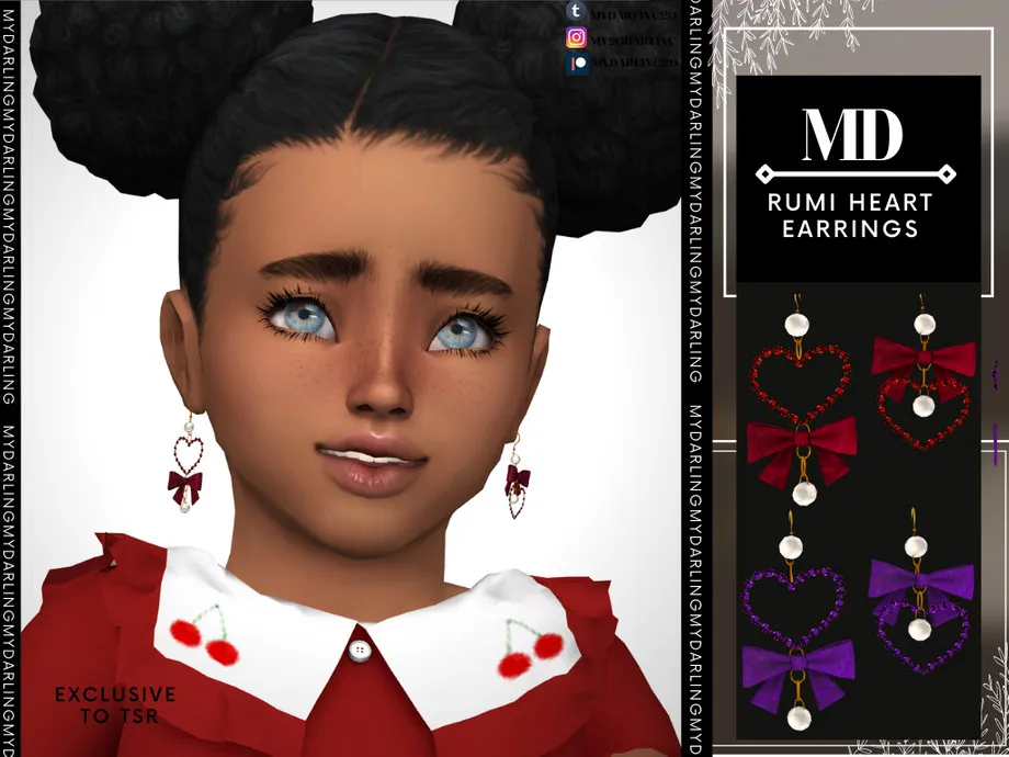 Rumi heart earrings toddler