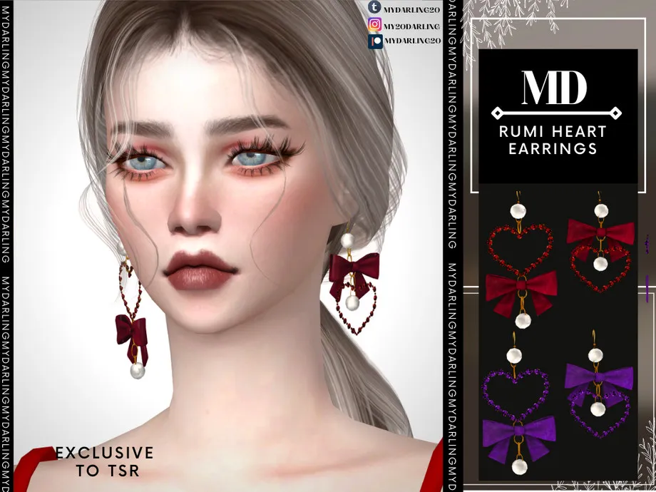 Rumi heart earrings adult