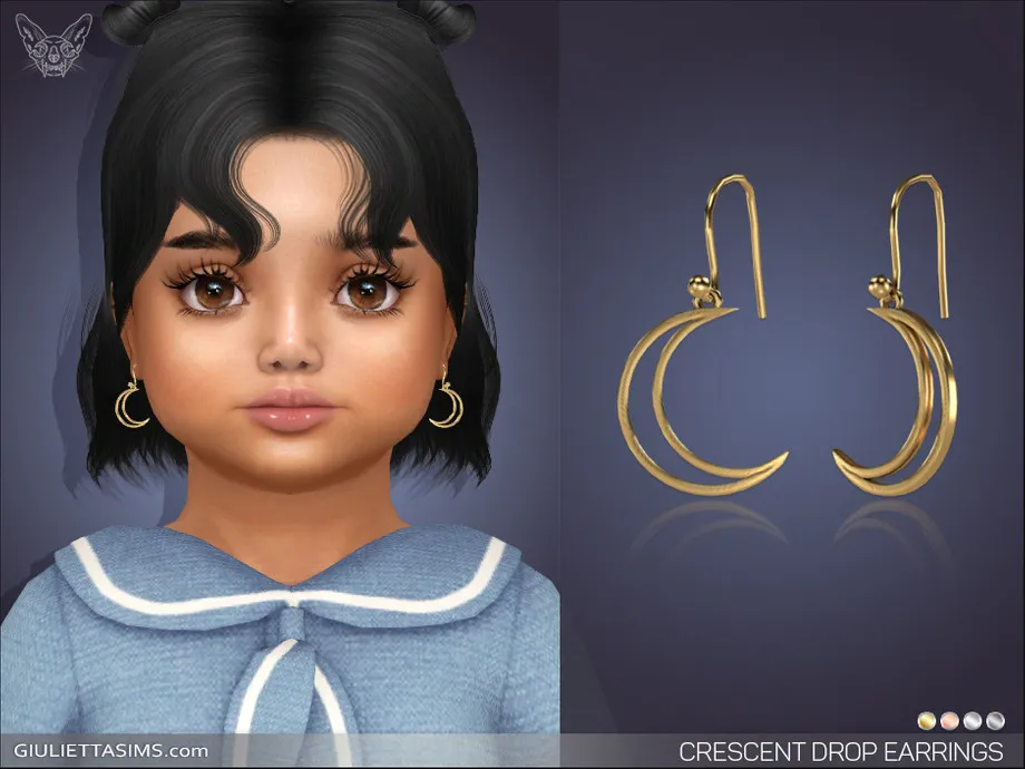 Crescent Drop Earrings For Toddlers