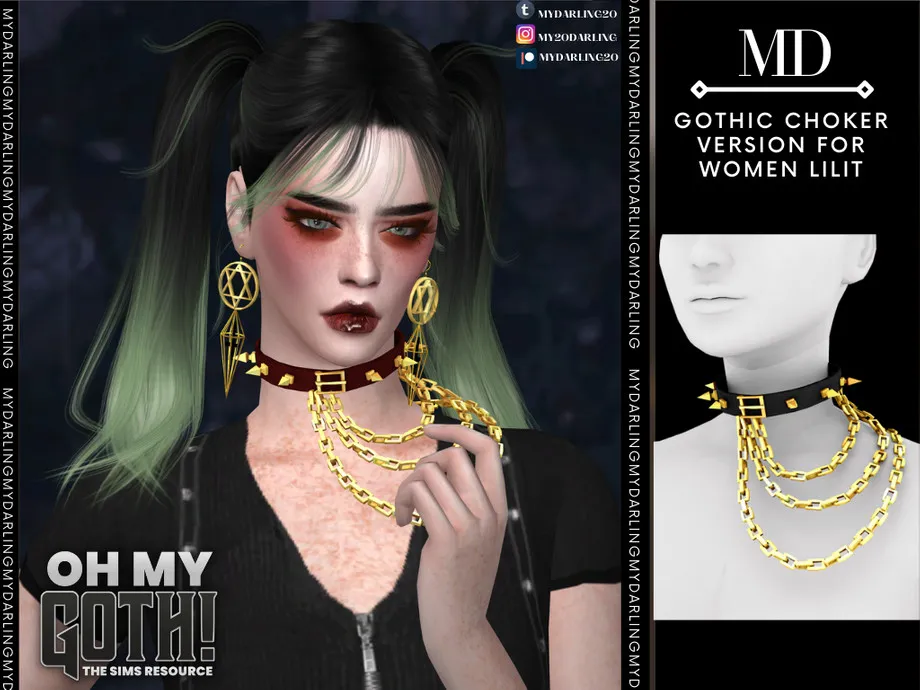Oh My Goth choker version for women lilit