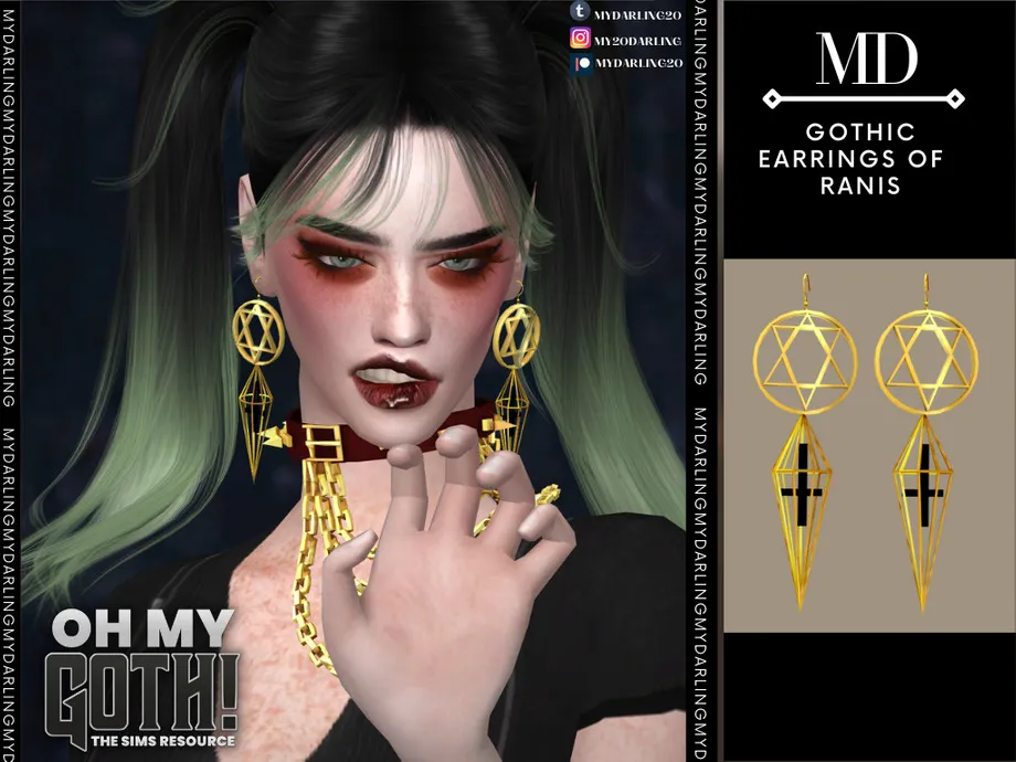 Oh My Goth earrings of  ranis