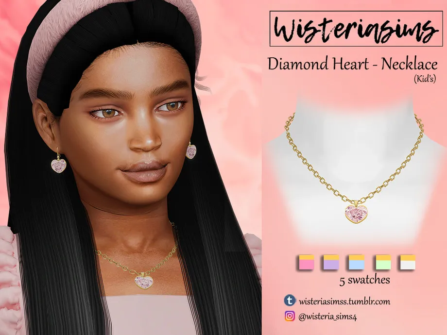 Diamond Heart Necklace(kids)