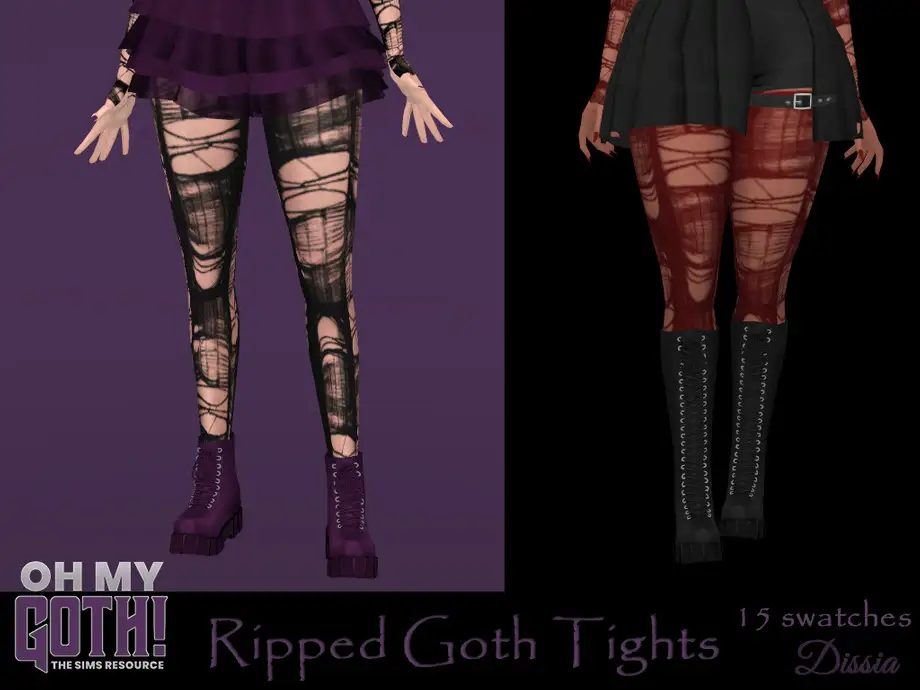 Oh My Goth - Ripped Goth Tights (Accessory)