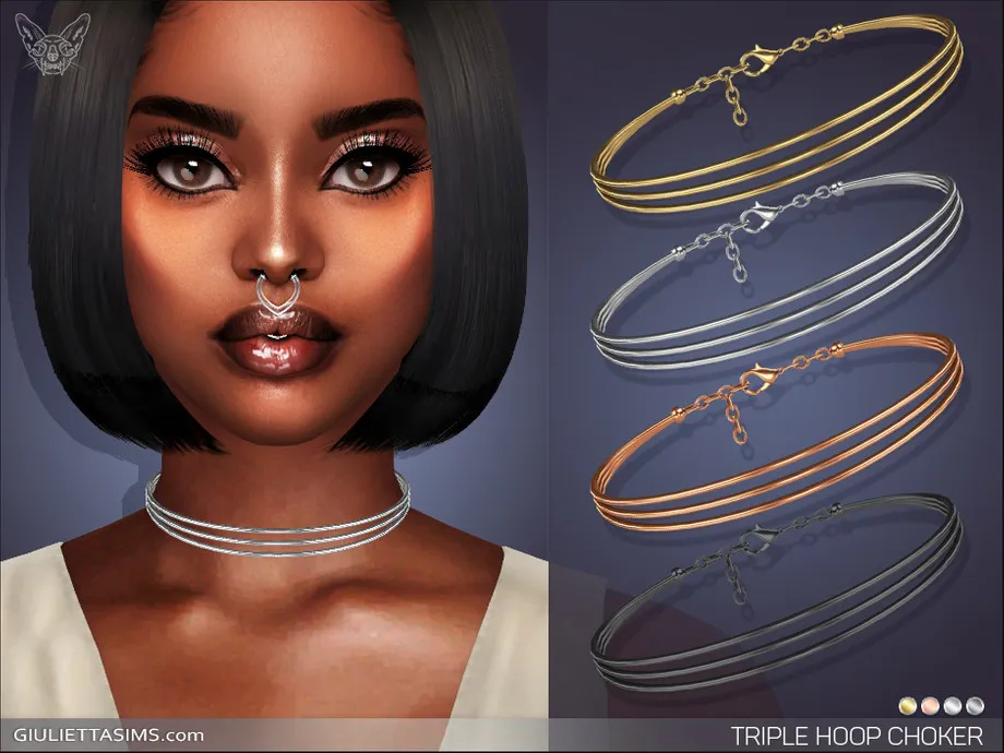 Triple Hoop Choker