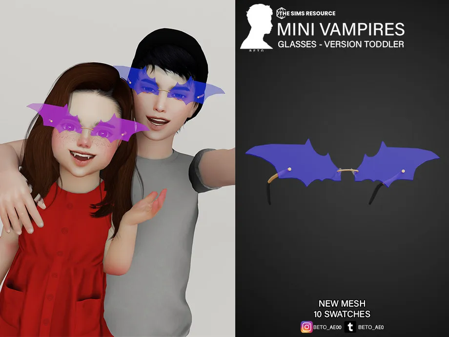 Mini Vampires (Glasses - Toddler  Version)