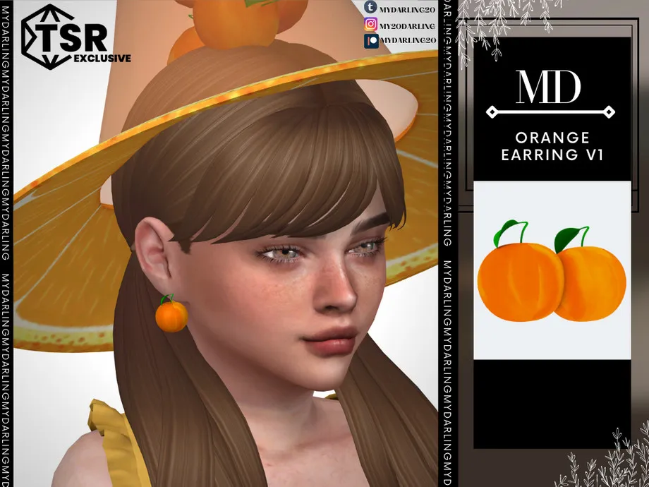 orange earring v1 Child