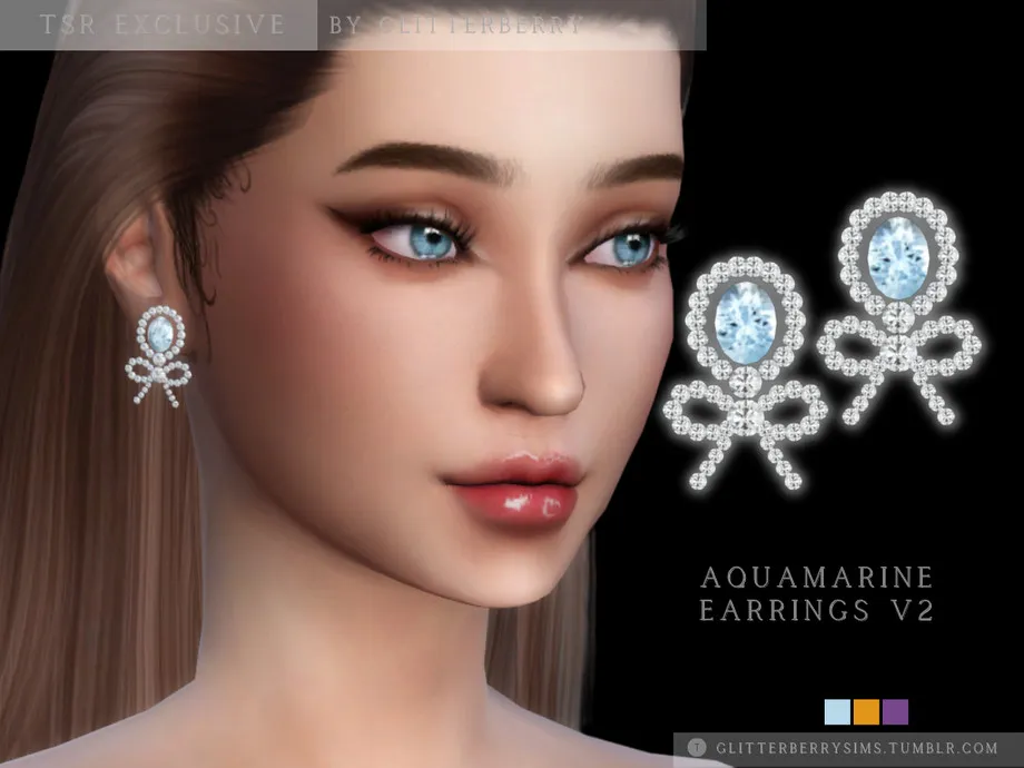 Aquamarine Earrings v2