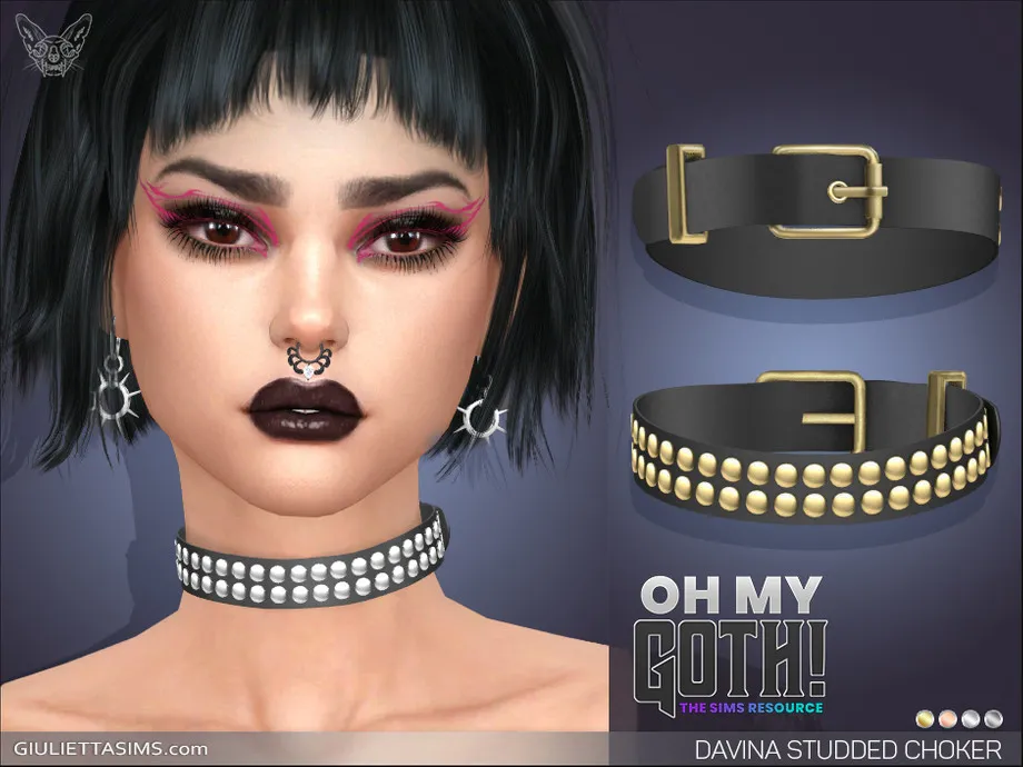 Oh My Goth - Davina Studded Choker