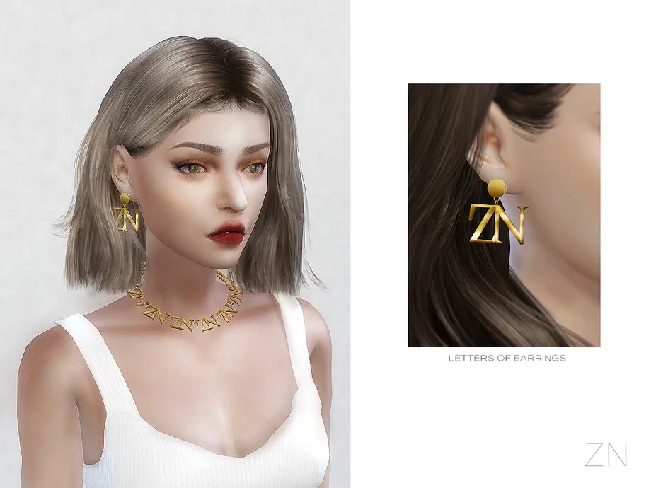ZN-LETTERS OF EARRINGS