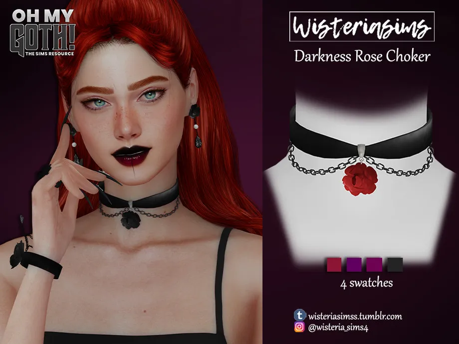 Oh My Goth! - Darkness Rose Choker
