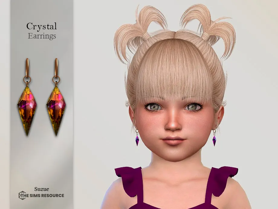 Crystal Earrings Toddler