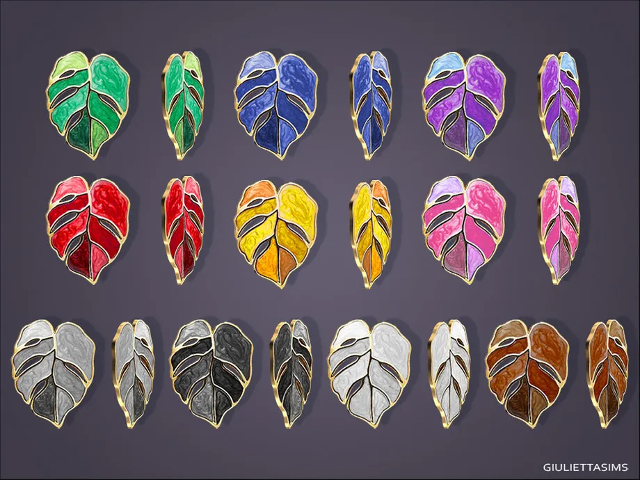 Frond Monstera Earrings For Kids