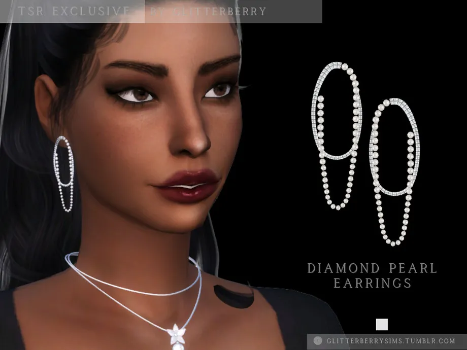 Diamond and Pearl Earrings