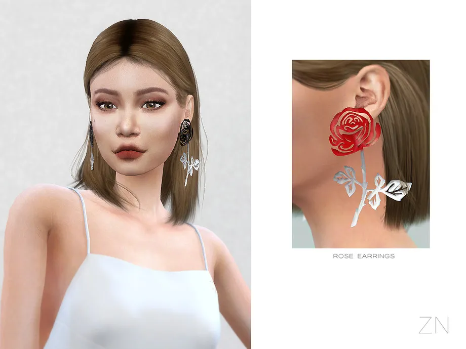 ZN-ROSE EARRINGS