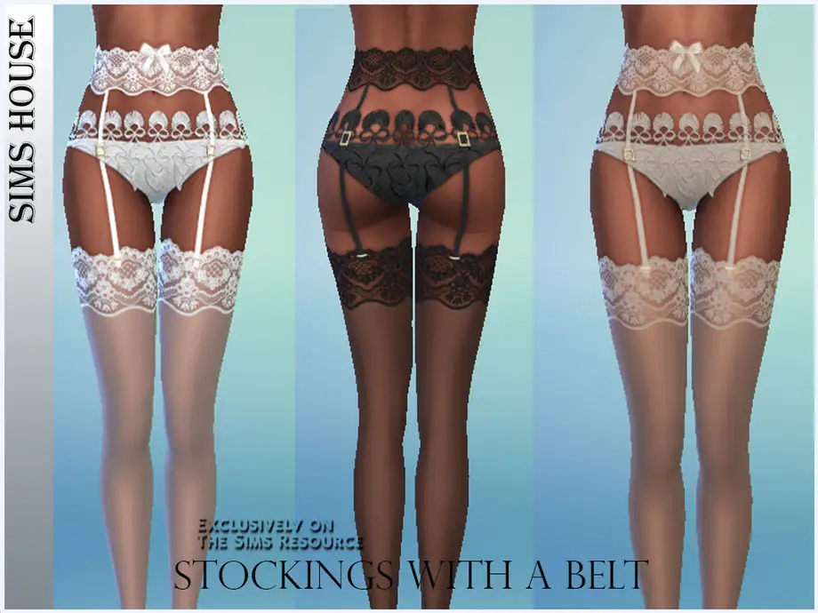 STOCKINGS WITH A BELT