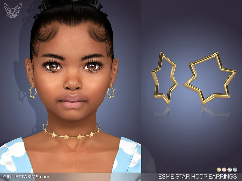 Esme Star Earrings For Kids