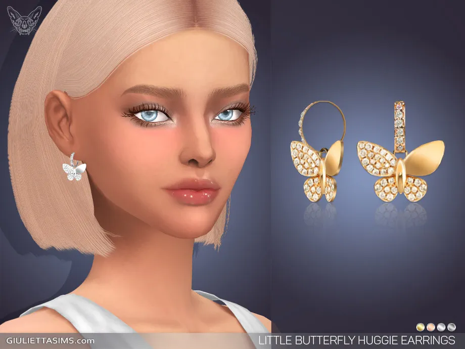 Little Butterfly Huggie Earrings