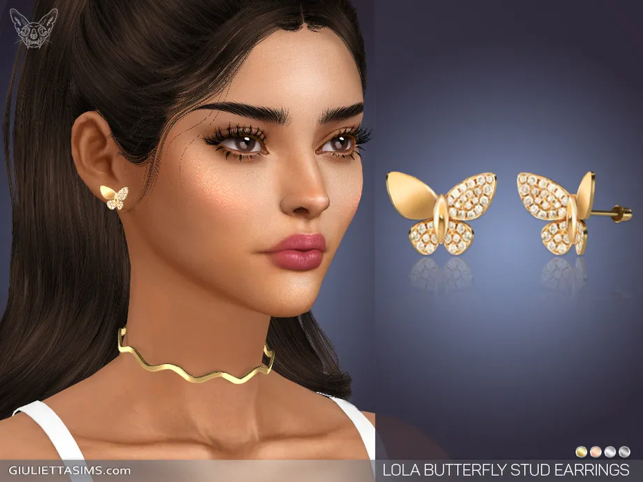 Lola Butterfly Stud Earrings