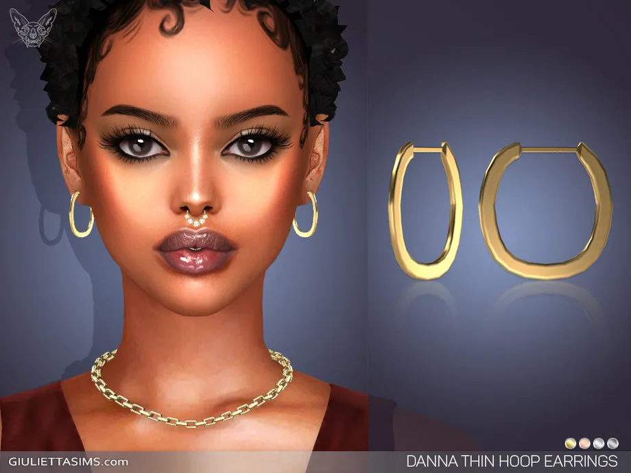 Danna Thin Hoop Earrings