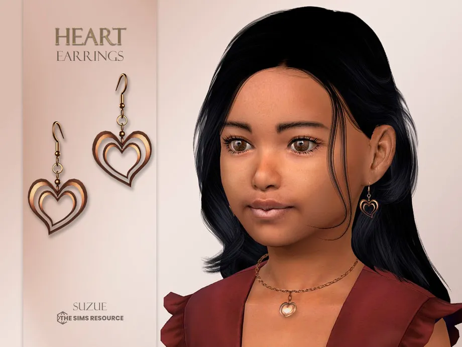 Heart Earrings Child