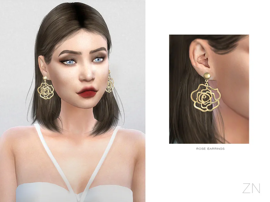 ZN-ROSE EARRINGS