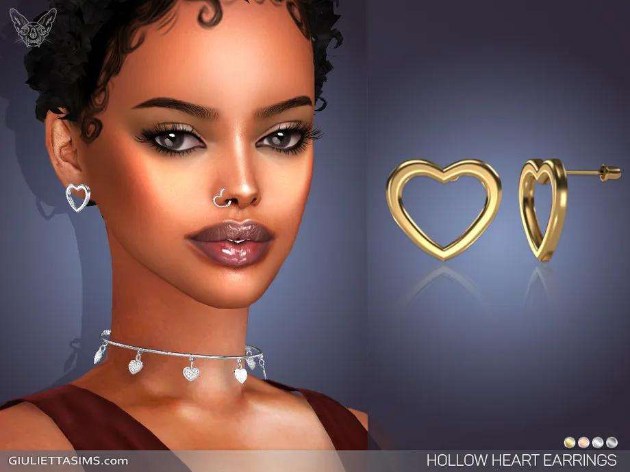 Hollow Heart Earrings