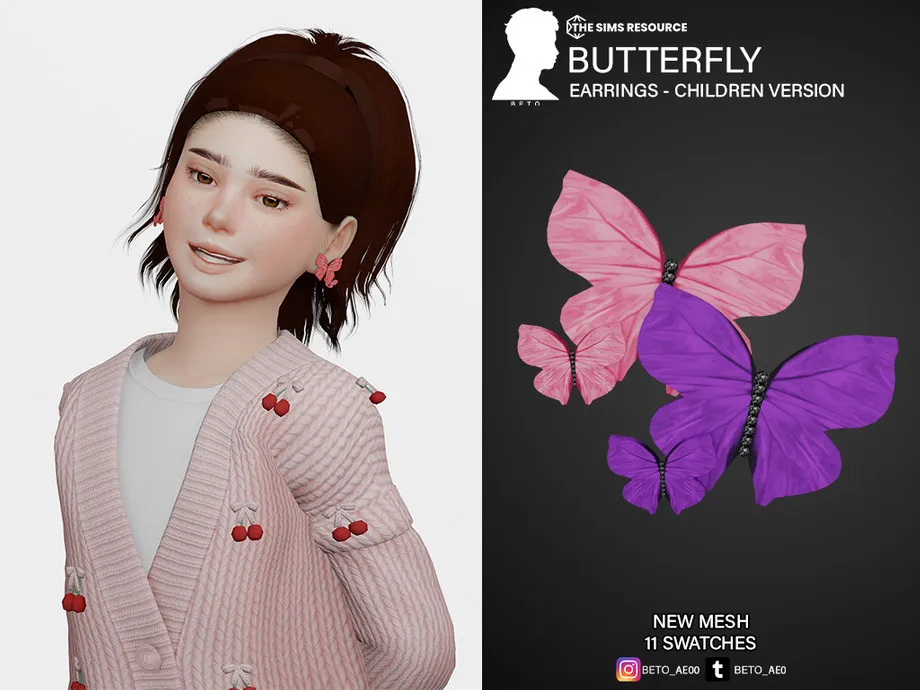 Butterfly (Earrings - Children Version)