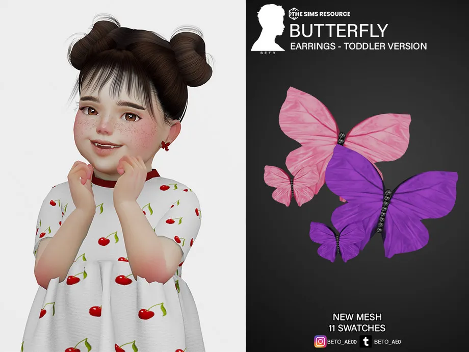 Butterfly (Earrings - Toddler Version)