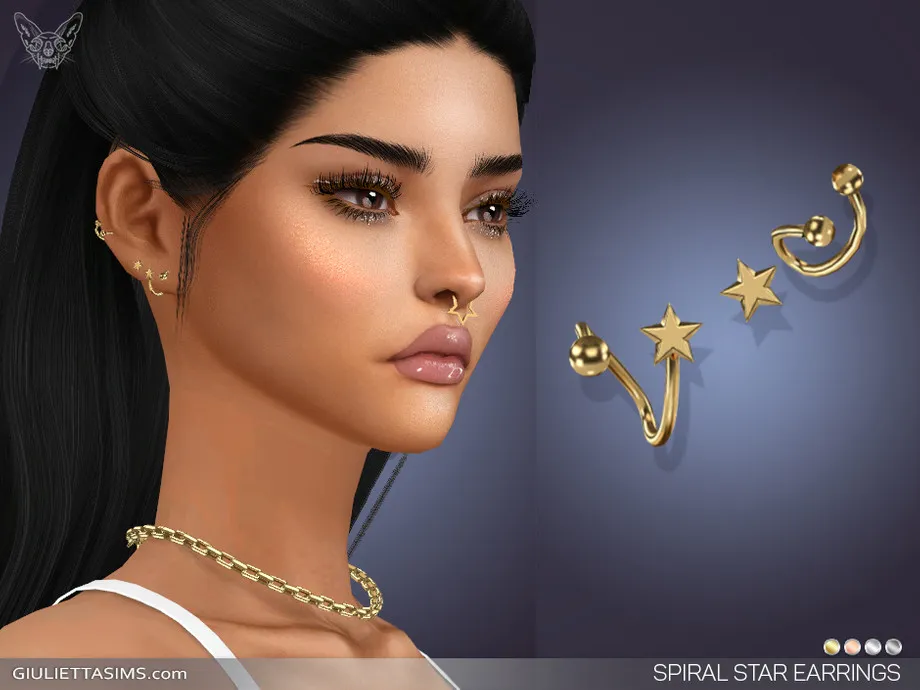 Spiral Star Earrings come