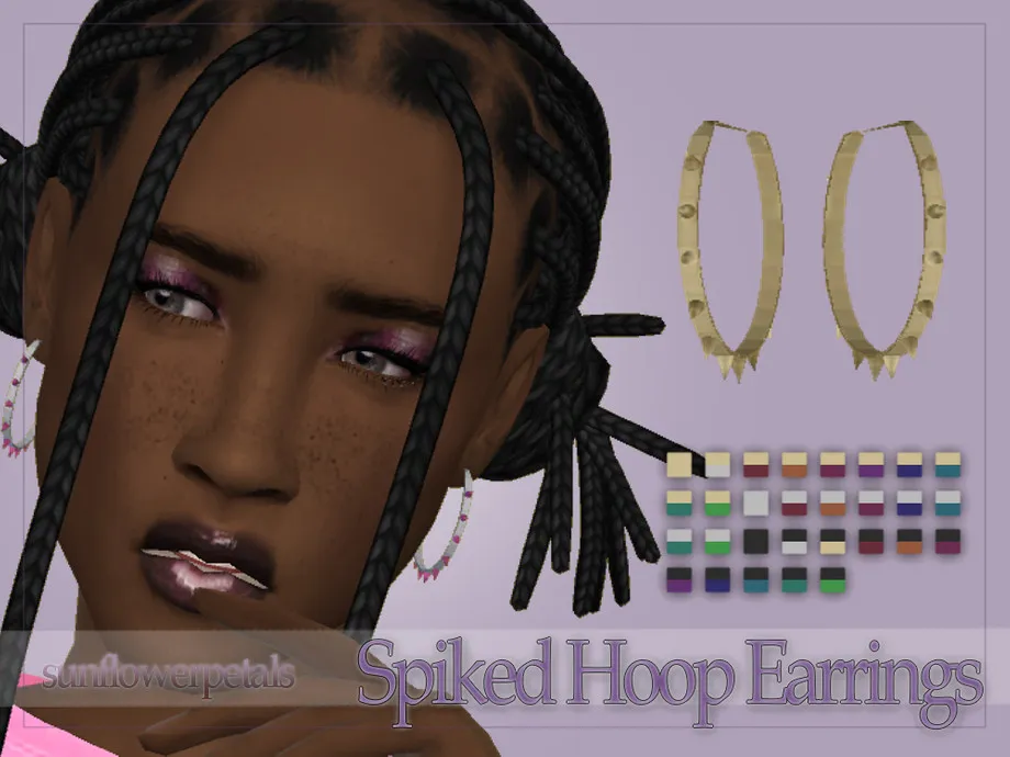 Spiked Hoop Earrings