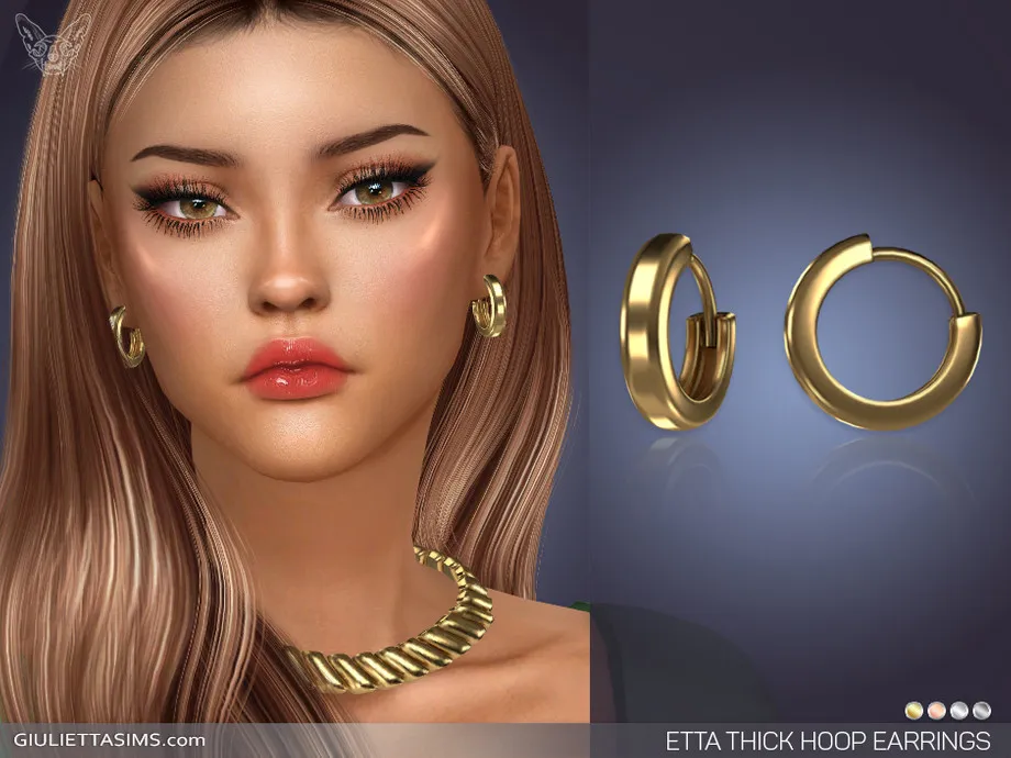 Etta Thick Hoop Earrings