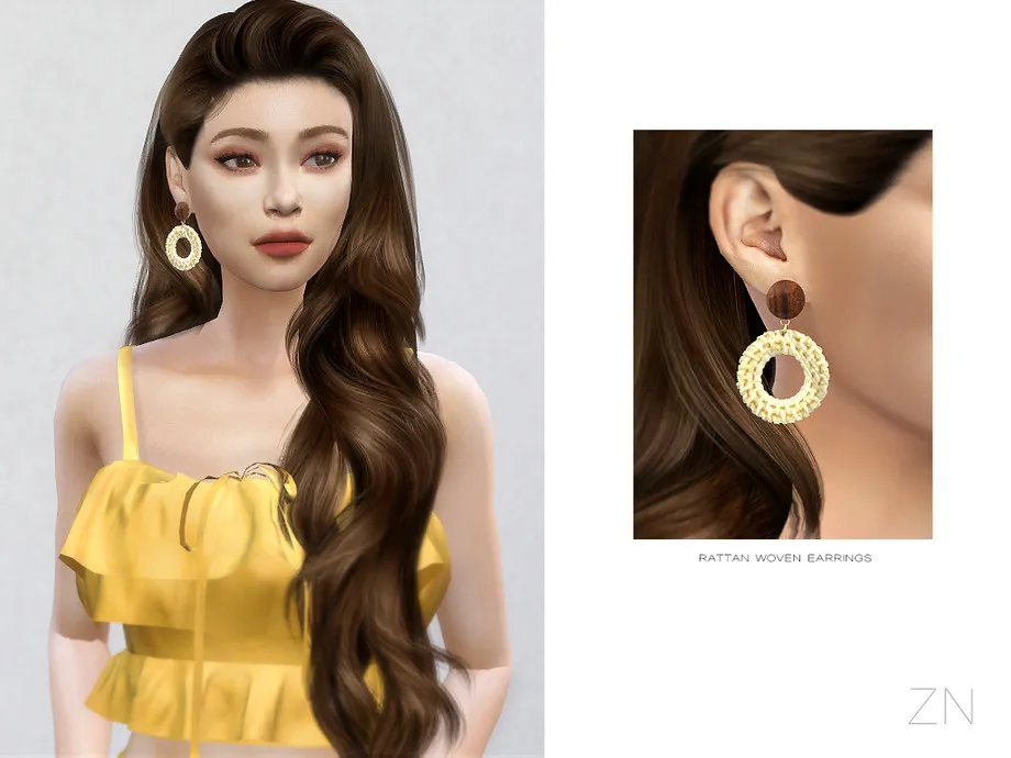 RATTAN WOVEN EARRINGS