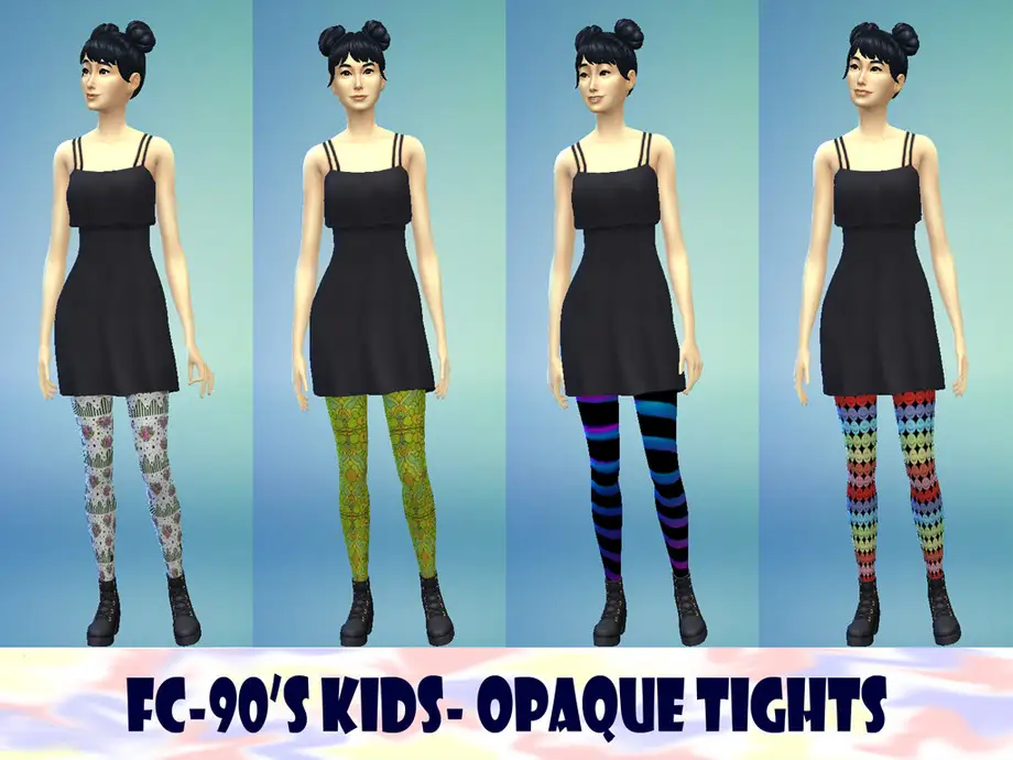 FC- 90s Kids- Opaque Tights