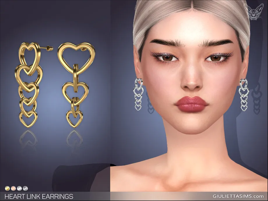 Heart Link Earrings