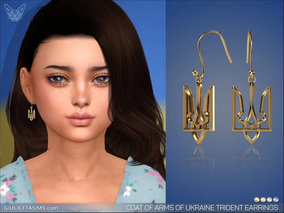 w-920h-690-3450804.jpg Coat Of Arms Of Ukraine Trident Earrings For Kids - Image 1