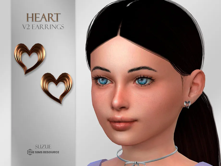Heart V2 Earrings Child