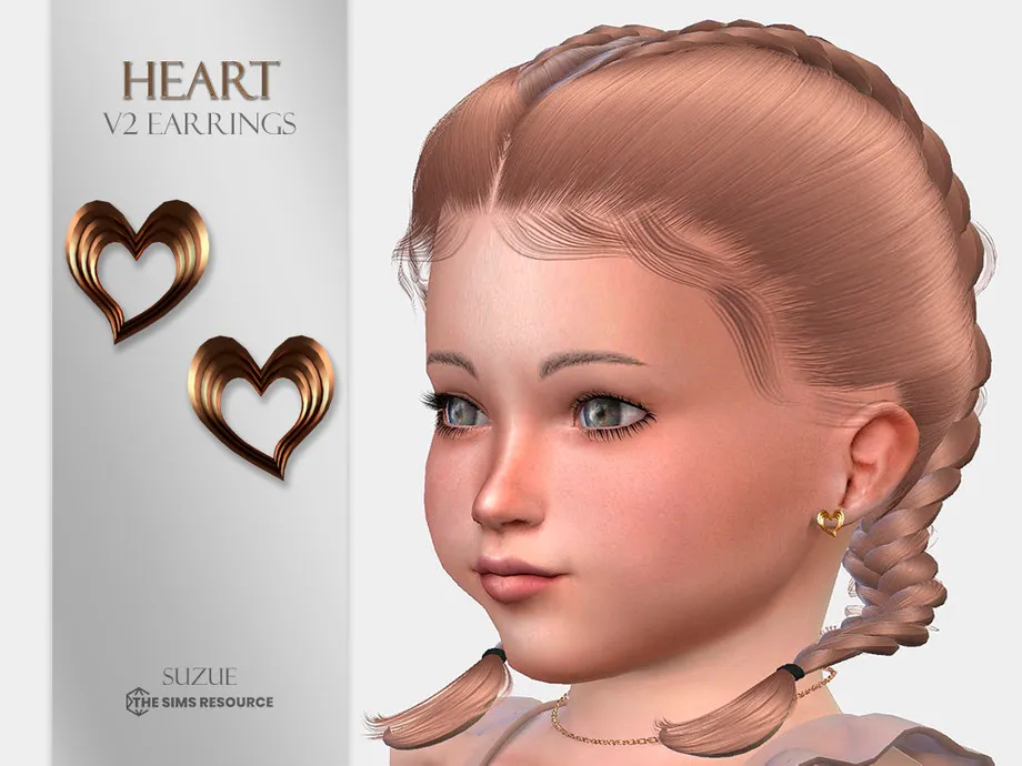 Heart V2 Earrings Toddler