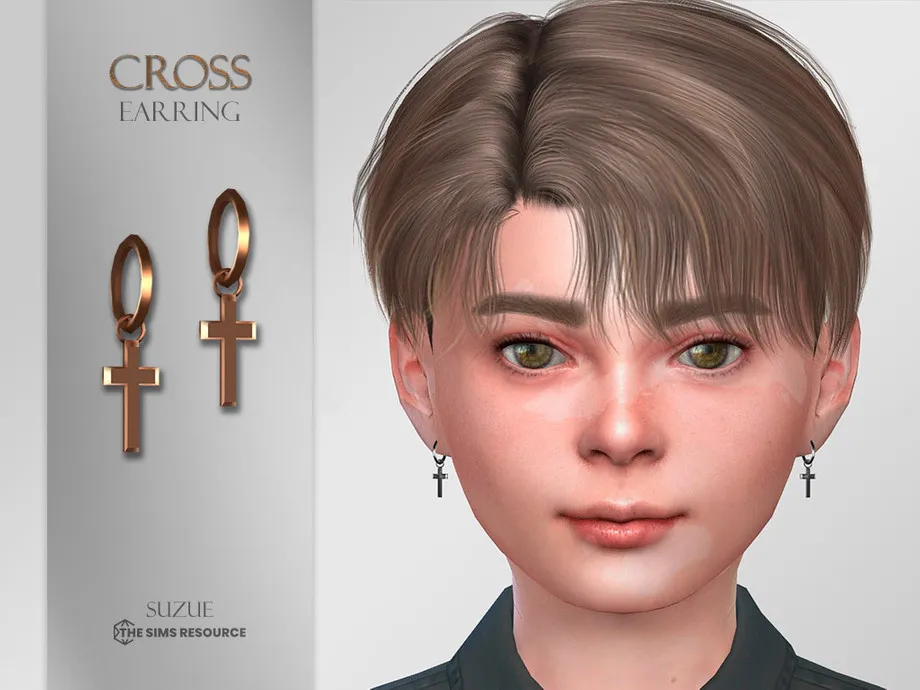 Cross Earrings Child