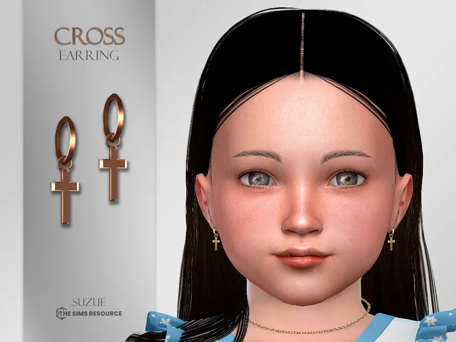 Cross Earring Toddler