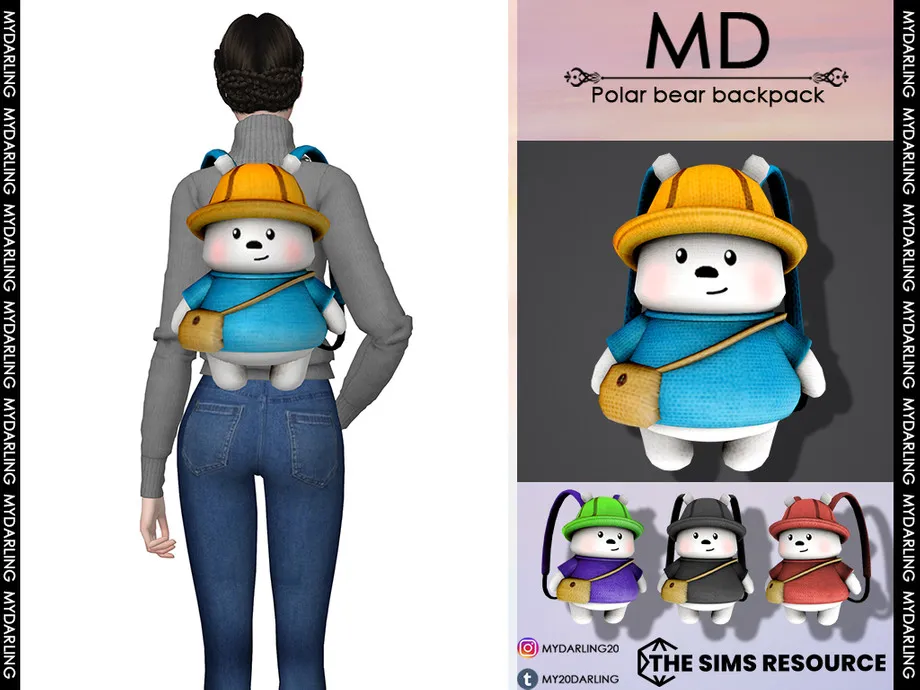 Polar bear backpack ADULT