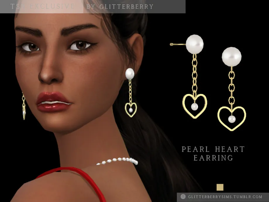 Pearl Heart Earrings