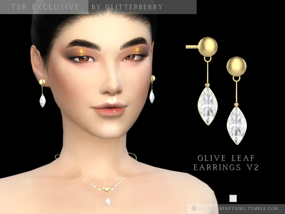 Olive Leaf Earrings v2