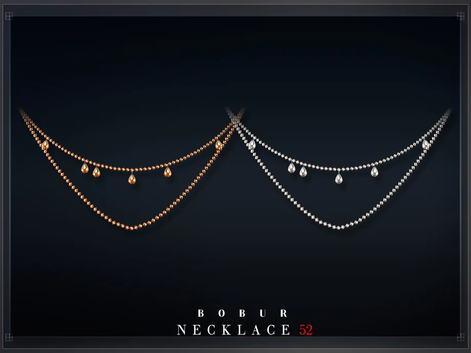 Double necklace with drops