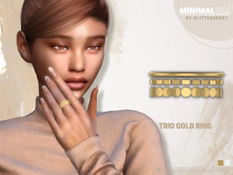 MinimalSim- Trio Gold Ring