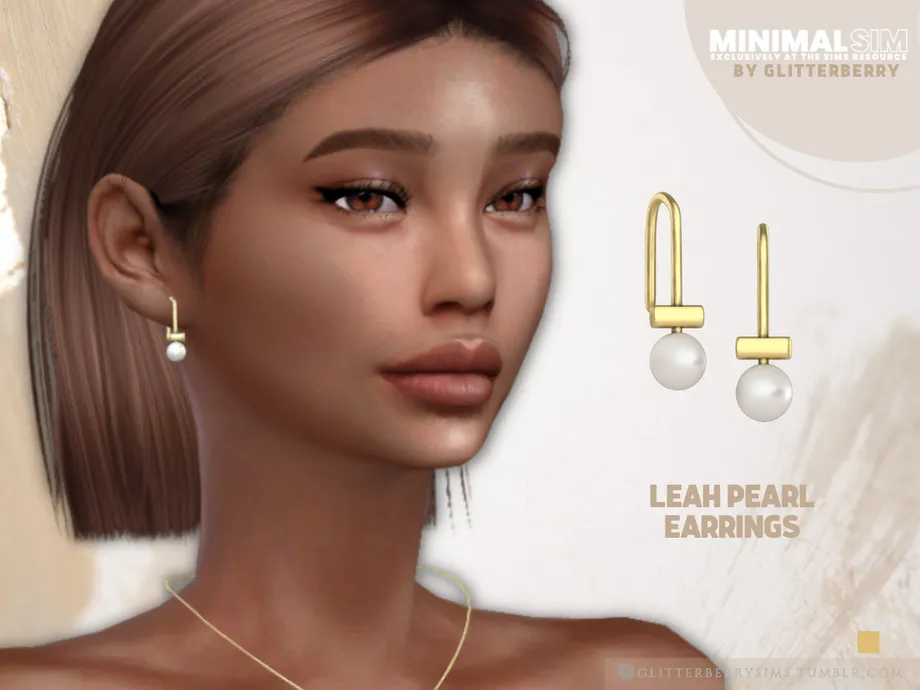 MinimalSim- Leah Pearl Earrings