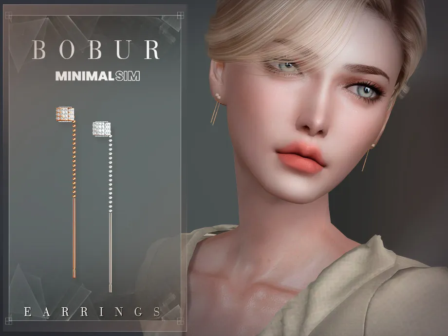 MinimalSim Small dangling diamond earrings