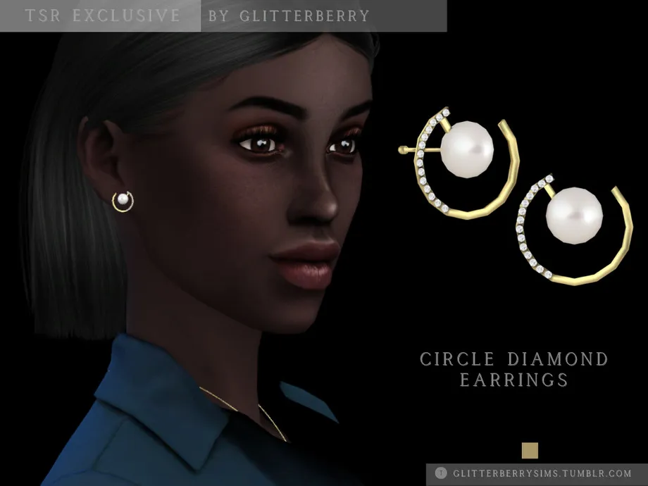 Circle Diamond Earrings